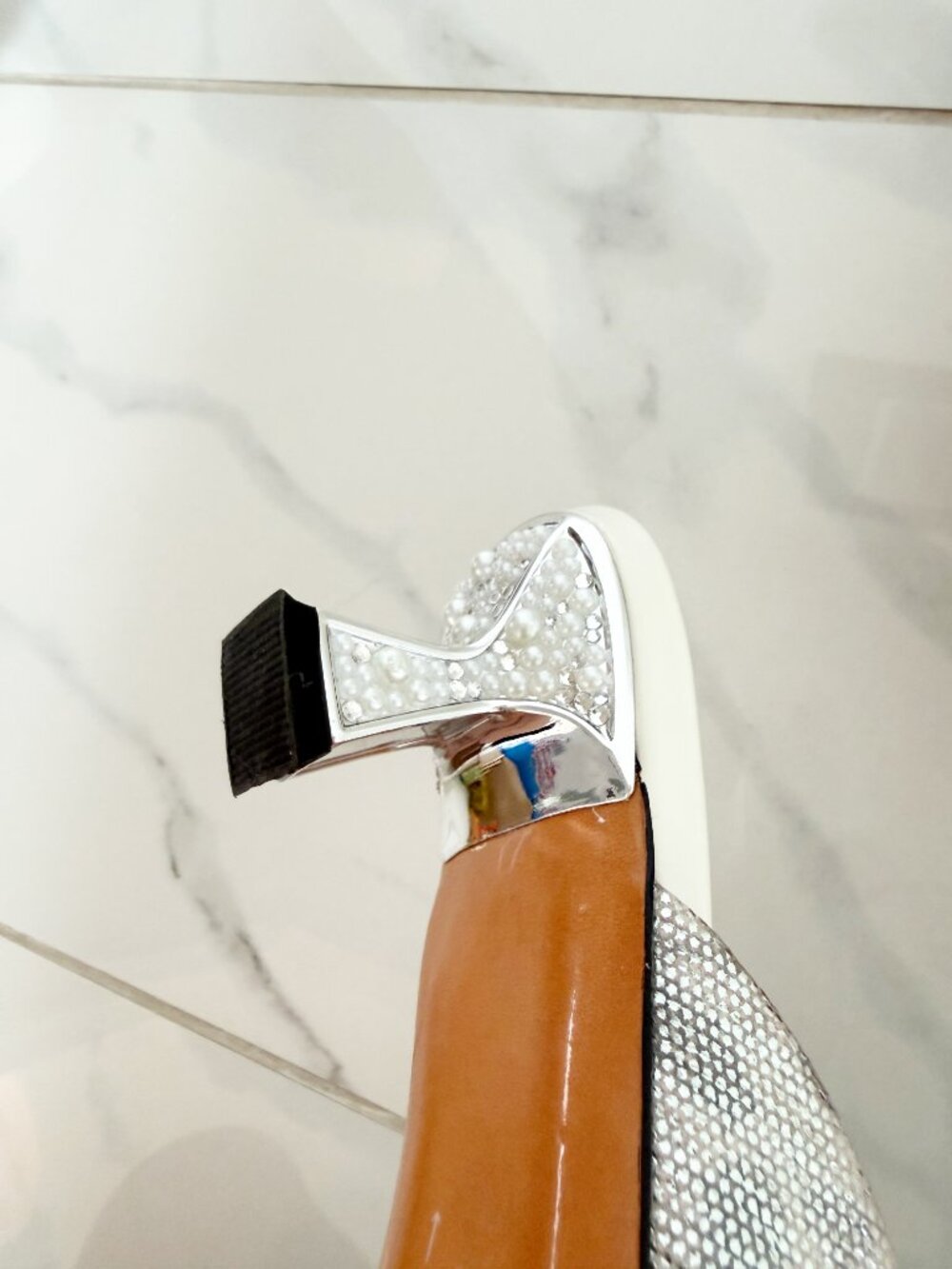 A.b. poetique London Wedding Pearl Slide Pointed Toe Shoe Embellished 8 - Picture 12 of 16